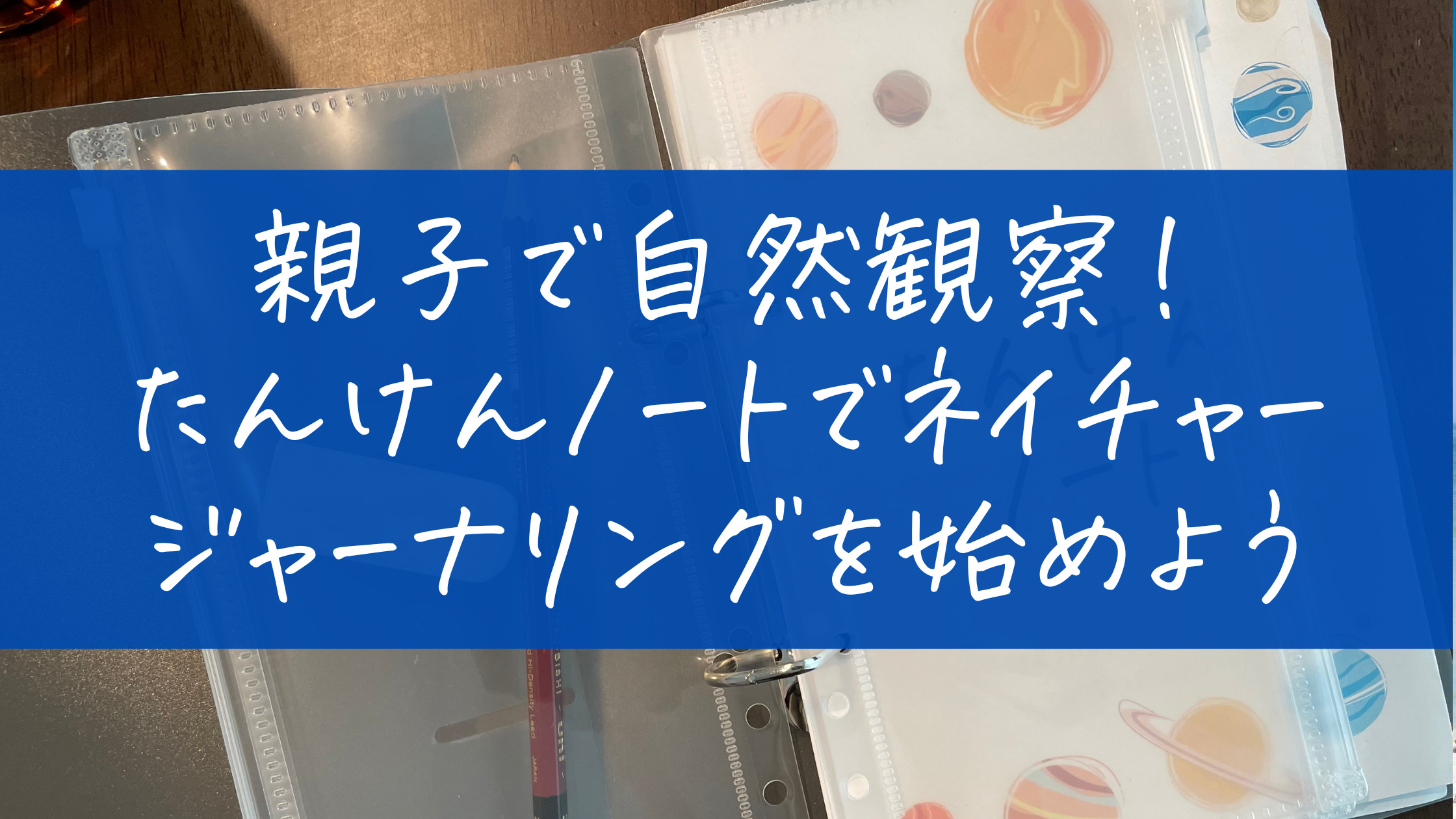 親子で自然観察！たんけんノートでネイチャージャーナリングを始めよう｜センス・オブ・ワンダー